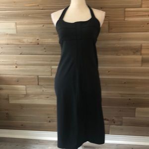 Athleta Sizzle Yoga Halter Dress in black Size 6T